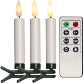 Flamme 10LED Grön från Star Trading - Ljusen med 3D l&aring;ga ser verklighetstrogna ut och har ett vackert ljussken, ljusen &auml;r vita med gr&ouml;na kl&auml;mmor.