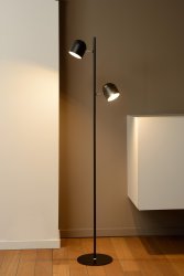 Skanska Svart golvlampa från Lucide - Denna subtila golvlampa är otroligt dekorativ tack vare sin rena form.