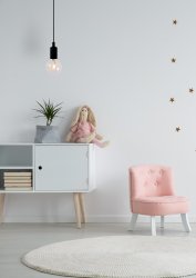 Fix Ø10 Svart taklampa från Lucide - Nej, i det h&auml;r fallet &auml;r b&aring;de lamph&aring;llaren och sladden, i enlighet med den senaste stiltrenden, helt tillverkade i silikon.