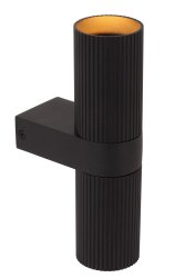 Clubs 20cm Svart vägglampa från Lucide - Unika produktegenskaper:L&auml;mplig f&ouml;r anv&auml;ndning med LED-ljusk&auml;llorEnkel att ansluta till en dimmer (exkl.