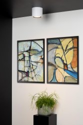 Fedler Vit spotlight från Lucide - Takspotlighten Fedler &auml;r kompakt, geometriskt perfekt och har en modern design med en diameter p&aring; knappt 12 centimeter.