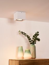 Fedler Vit spotlight från Lucide - Takspotlighten &auml;r l&auml;tt att installera och kan kopplas till en dimmer (exkluderad) om s&aring; &ouml;nskas.