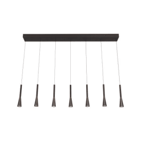 Joakim 130cm Brun taklampa från Lucide - F&auml;rgtemperaturen g&aring;r att st&auml;lla in vid installation mellan 2700K varmvitt ljus eller 4000K vitt ljus f&ouml;r att matcha alla behov.