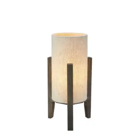 Eruca 34cm Beige bordslampa från Markslöjd - Bas i brun bets och sk&auml;rm i beige textil.