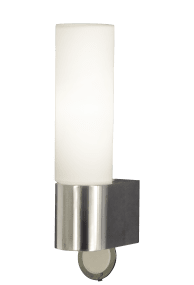 Cosenza 25cm Krom badrumslampa från Aneta Lighting - Cosenza v&auml;gglampa i kromad metall och med en opalvit glassk&auml;rm.