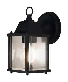 Lantern Square S Svart utelampa från Ledvance - Lantern Square &auml;r en stilfull v&auml;gglampa i klassisk lyktdesign som ger en tidl&ouml;s och elegant k&auml;nsla till fasader, entr&eacute;er och uteplatser.