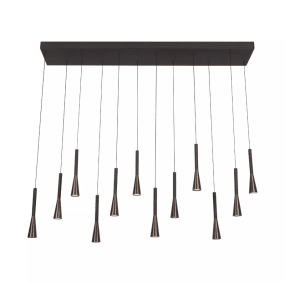 Joakim 135cm Brun taklampa från Lucide - F&auml;rgtemperaturen g&aring;r att st&auml;lla in vid installation mellan 2700K varmvitt ljus eller 4000K vitt ljus f&ouml;r att matcha alla behov.