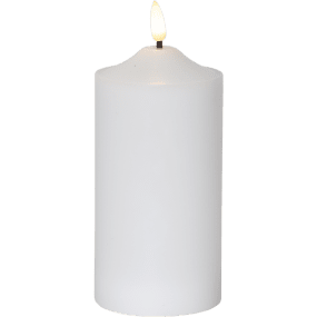 LED Blockljus Flamme Vit från Star Trading - Vaxljus med ny naturtrogen l&aring;ga som lyser upp med varmvitt sken.