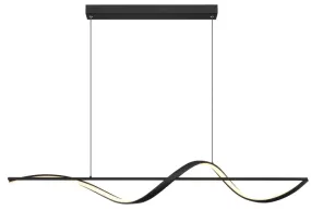 Violino 120cm Svart från Globo Lighting - Den svarta PVC-kabeln är justerbar i höjd och kan anpassas individuellt för att passa rummets takhöjd.
