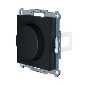 Vridadapter RTR-01-E Svart från Plejd - Plejd-pucken som klickas ihop med RTR-01 beh&aring;ller sina funktioner som styring&aring;ngar och inst&auml;llda tidsfunktioner, och kan d&auml;rmed styras &auml;ven fr&aring;n andra knappar.