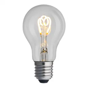 E27 normal klar 3W 2200K dimbar Transparent från Unison - UNI-FLEX normal klar E27 dimbar ljusk&auml;lla med en effekt p&aring; 3W och ett varmt ljus p&aring; 2200K ger en elegant och behaglig belysning.
