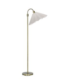Amy Flex Guld golvlampa från PR Home - Lampan har en stomme av metall i guldfinish med en justerbar &ouml;vre arm och str&ouml;mbrytare p&aring; sockeln f&ouml;r enkel anv&auml;ndning.