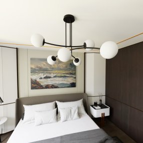 Halldor Ø108 Svart från Emibig Lighting - De gör sig särskilt bra ovanför ett bord eller en köksö, där de skapar en unik och inbjudande atmosfär.