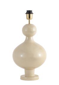 Fiona 40cm Krämvit från Alde & Lind - Den mjukt rundade, klassiska formen kombineras med en h&ouml;gblank, emaljliknande yta som ger lampan ett stilrent och modernt uttryck.
