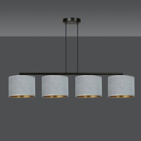 Hilde 100cm Grå taklampa från Emibig Lighting - Den enkla konstruktionen och den eleganta f&auml;rgskalan g&ouml;r Hilde till ett m&aring;ngsidigt val som sm&auml;lter in i m&aring;nga olika rum och stilar.