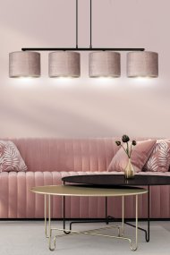 Hilde 100cm Rosa taklampa från Emibig Lighting - Den enkla konstruktionen och den eleganta f&auml;rgskalan g&ouml;r Hilde till ett m&aring;ngsidigt val som sm&auml;lter in i m&aring;nga olika rum och stilar.