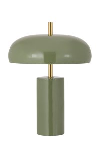 Lex 40cm Grön bordslampa från Alde & Lind - Lex &auml;r en modern bordslampa i metall med en dov gr&ouml;n f&auml;rg och h&ouml;gblank, emaljliknande finish.