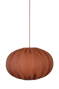 Moon skärm exkl. upphäng Ø58 Rost taklampa från Alde & Lind - Moon &auml;r en rundad taklampsk&auml;rm med metallstomme och textil i en varm rostr&ouml;d f&auml;rg.