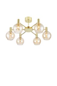 Ambra Ø75 Mässing från Markslöjd - Ambra &auml;r en stor och pampig plafond med stomme i m&auml;ssingfinish.