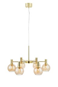 Ambra Ø75 Mässing taklampa från Markslöjd - Ambra &auml;r en stor och pampig taklampa med stomme i m&auml;ssingfinish.