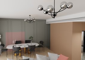 Hunter Ø90 Svart/Rökfärgad taklampa från Emibig Lighting - Lampan g&ouml;r sig s&auml;rskilt bra ovanf&ouml;r ett bord eller en k&ouml;ks&ouml;, d&auml;r den skapar en unik och inbjudande atmosf&auml;r.