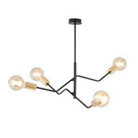 Bolt 66cm Svart från Emibig Lighting - Den klassiska f&auml;rgkombinationen &ndash; elegant svart och tidl&ouml;st guld &ndash; erbjuder stora m&ouml;jligheter f&ouml;r olika inredningsstilar och sm&auml;lter v&auml;l in i b&aring;de moderna och traditionella milj&ouml;er.