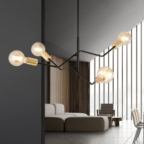 Bolt 66cm Svart från Emibig Lighting - Den klassiska f&auml;rgkombinationen &ndash; elegant svart och tidl&ouml;st guld &ndash; erbjuder stora m&ouml;jligheter f&ouml;r olika inredningsstilar och sm&auml;lter v&auml;l in i b&aring;de moderna och traditionella milj&ouml;er.