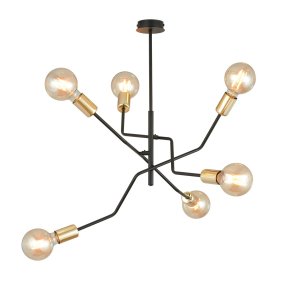 Bolt Ø66 Svart från Emibig Lighting - Den klassiska f&auml;rgkombinationen &ndash; elegant svart och tidl&ouml;st guld &ndash; erbjuder stora m&ouml;jligheter f&ouml;r olika inredningsstilar och sm&auml;lter v&auml;l in i b&aring;de moderna och traditionella milj&ouml;er.