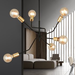Bolt Ø66 Svart från Emibig Lighting - Den klassiska f&auml;rgkombinationen &ndash; elegant svart och tidl&ouml;st guld &ndash; erbjuder stora m&ouml;jligheter f&ouml;r olika inredningsstilar och sm&auml;lter v&auml;l in i b&aring;de moderna och traditionella milj&ouml;er.