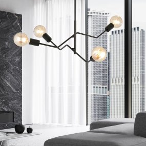 Frix 66cm Svart från Emibig Lighting - Den klassiskt eleganta svarta färgen ger många inredningsmöjligheter och smälter sömlöst in i både moderna och traditionella miljöer.