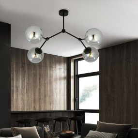 Space 80cm Rökfärgad plafond från Emibig Lighting - Space – en taklampa som passar perfekt in i den eleganta trenden och imponerar med sin unika form och karaktärsfulla design.