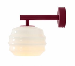 Puff 23cm Vinröd vägglampa från Artera - Puff &auml;r en charmig v&auml;gglampa som kombinerar mjuka former med en modern och stilren design.