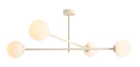 Pinne 87cm Grädde plafond från Artera - Lampans geometriska form ger ett balanserat och mjukt ljus som skapar en inbjudande atmosf&auml;r i alla rum, perfekt f&ouml;r vardagsrummet, matsalen eller sovrummet.