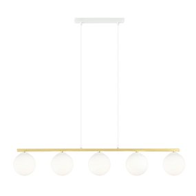 Allora 105cm Vit från Emibig Lighting - Den subtila och mjuka formen tillsammans med eleganta gulddetaljer ger lampan en unik och karakteristisk framtoning.