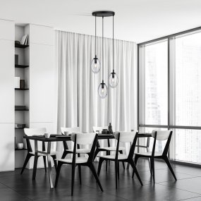 Astral Ø40 Transparent från Emibig Lighting - Perfekt att placera &ouml;ver matbordet eller i ett rum d&auml;r du vill skapa en mysig och dekorativ belysning.