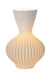 Momoro 30cm Vit bordslampa från Lucide - Momoro ger en modern twist p&aring; en klassisk grekisk vas, den kommer tillf&ouml;ra en stilfull touch till ditt hem.