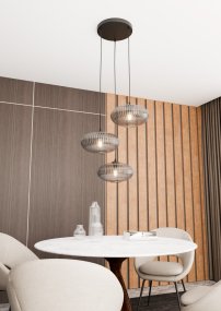 Coco Ø53 Rökfärgad från Emibig Lighting - Perfekt för vardagsrum och matplatser – Coco fungerar som en snygg accent i alla typer av inredningar.