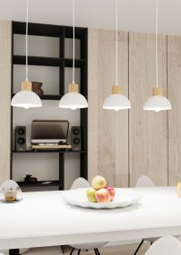 Seco 90cm Vit taklampa från Emibig Lighting - Perfekt för vardagsrum, matplatser eller kök – Seco skapar harmoni och en ombonad nordisk atmosfär i rummet.
