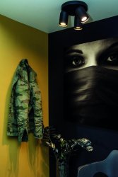 Punch 3 Svart spotlight från Lucide - Med en extern dimmer kan du dessutom justera ljusstyrkan efter behov.