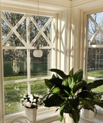 Elin Ø10 Stål fönsterlampa från Aneta Lighting - Elin fönsterlampa i stål med vit räfflad glaskupa.