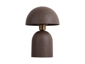 Boaz Mini 30cm Brun från Leitmotiv - Boaz bordslampa i metall har en modern och stilren design med en trendig, svampformad silhuett.