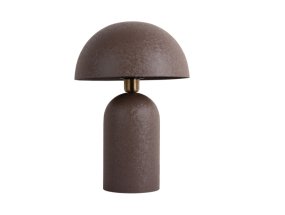 Boaz 43cm Brun från Leitmotiv - Boaz bordslampa i metall har en modern och stilren design med en trendig, svampformad silhuett.