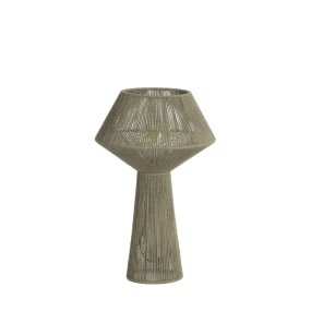 Fugia 47cm Grön bordslampa från Light & Living - Fugia är en stilfull bordslampa av rep i jute i en ljusgrön färg, perfekt för att skapa en harmonisk och varm atmosfär.