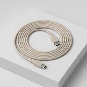 Cable 1 USB C to USB C Charging Cable, 2m Sand från Avolt - Cable 1 USB-C till USB-C fr&aring;n Avolt kombinerar kraftfull laddning med stilren skandinavisk design.