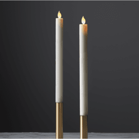 LED Antikljus Twinkle Vit från Star Trading - Ljusen &auml;r batteridrivna med inbyggd timer som g&ouml;r det enkelt att st&auml;lla in n&auml;r de ska lysa (6h p&aring;, 18h av, repeterande).