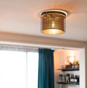 Digo Ø35 Zink plafond från Light & Living - Perfekt f&ouml;r dig som vill ha en unik taklampa med karakt&auml;r och st&auml;mningsfullt ljus.