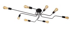 Lester 150cm Svart plafond från Lucide - En elegant lek med linjer p&aring; ditt tak som passar i b&aring;de moderna och rustika rum.