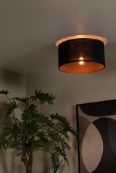 Tagalog Ø40 Svart plafond från Lucide - Upptäck Tagalog: en unik taklampa tillverkad av högkvalitativ bambu med en skandinavisk känsla.