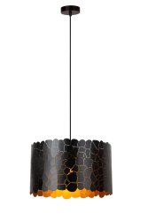 Almelo Ø40 Svart taklampa från Lucide - Pendellampan kan justeras i h&ouml;jd till en maximal l&auml;ngd p&aring; 155 centimeter och &auml;r 40 centimeter bred.