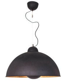 Captain Ø53 Svart/guld taklampa från By Rydéns - Lampan &auml;r i svart metall vilket ger ett tufft och modernt intryck medan insidan i guld skapar en varm atmosf&auml;r.